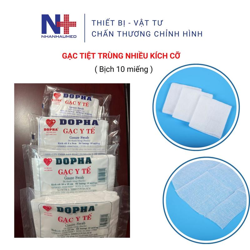 Product Introduction of Túi 10 Miếng Băng Gạc Vải Tiệt Trùng Dụng Cụ Sơ Cứu Vết Thương Nhiều Kích Thước Mềm Mịn Độ Thấm Hút Cao 2