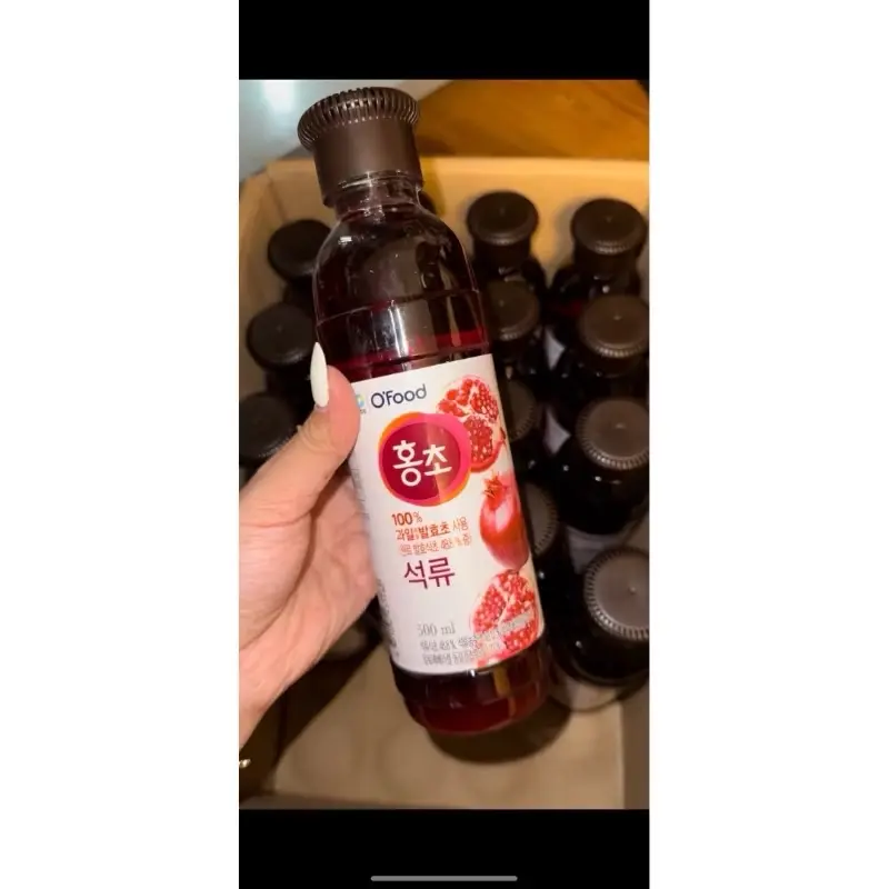Giấm Lựu Đỏ Hàn Quốc 900ml, N­ước OFood Hong cho vị lựu  - Giấm Lựu Hữu Cơ DAESANG 3