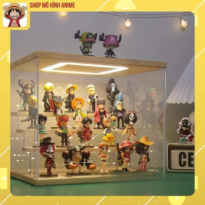 Tủ Kính Mika Trong Suốt, Trang Trí Đèn Led USB, Kệ Hộp Trưng Bày Mô Hình, Nước Hoa, Lego, Nhân Vật Yêu Thích