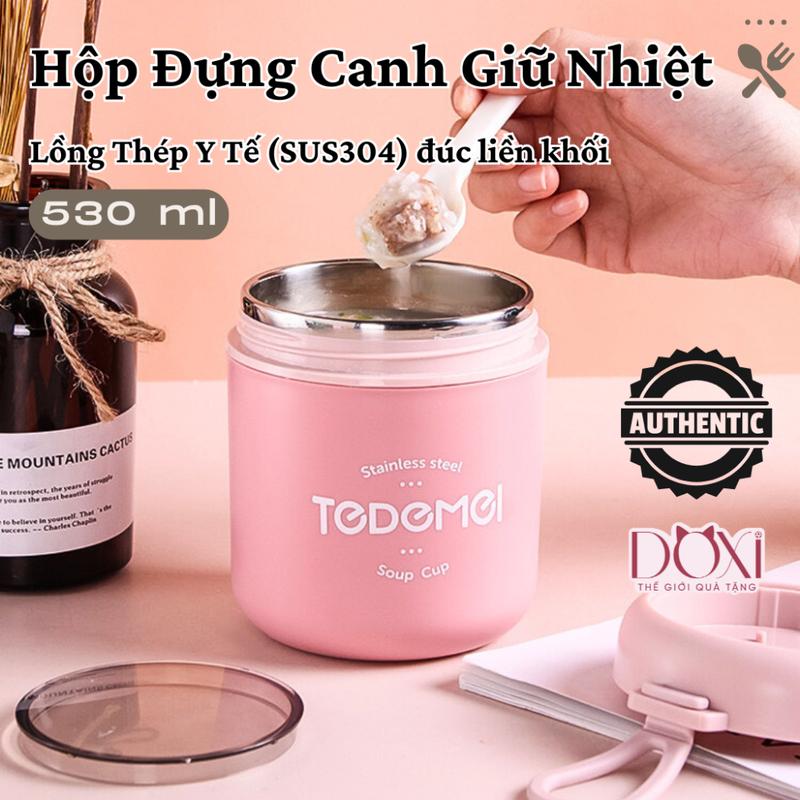  Hộp Đựng Canh Chống Tràn Giữ Nhiệt Dùng Được Trong Lò Vi Sóng | Bình Ủ Cháo Chính Hãng TEDEMEI | DOXI 