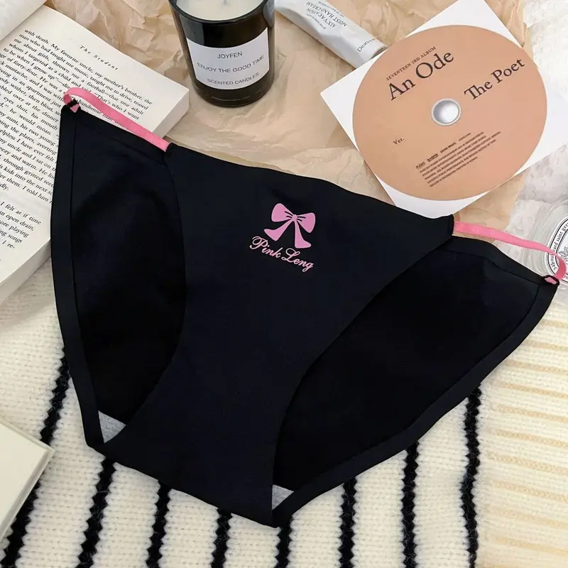 Celyne Celana Dalam Fashion Wanita Tali Satu Motif Pita Love CD Seamless Wanita Antibakteri 2149 Waist Pendek 4