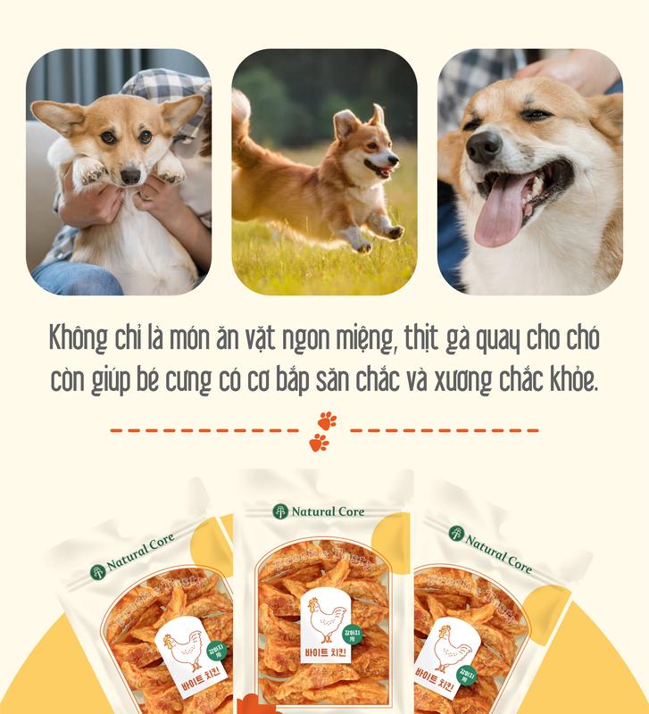 [Quà tặng không bán] Thịt Gà Vịt quay cho chó Natural Core 70g bổ sung năng lượng tức thì hỗ trợ tăng cường sức khỏe cơ bắp và xương khớp đào thải độc tố [Date tháng 5/2025] 8