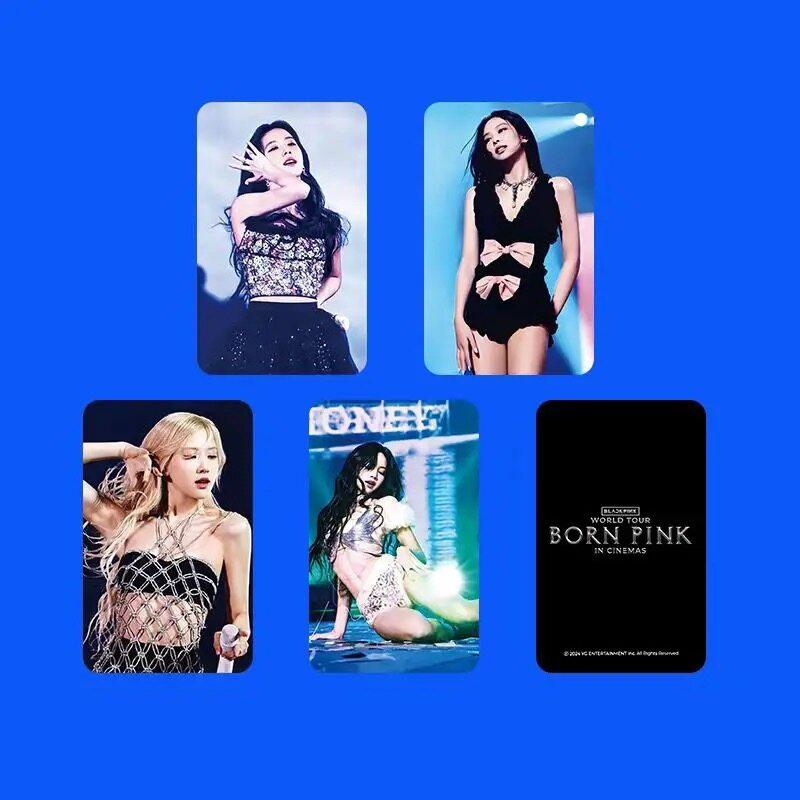Product Introduction of BLACKPINK 8TH ANNIVERSARY Born Pink In Cinema PhotoCard Jisoo Lisa Jennie Rose Photo Cards 4 Per Set 24