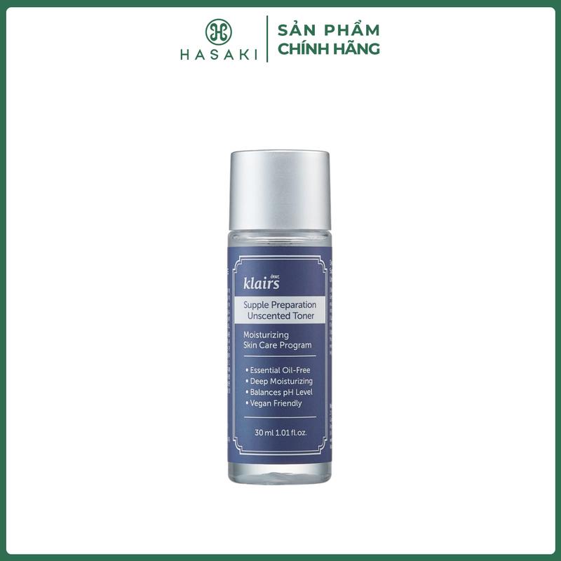 Nước Hoa Hồng Klairs Không Mùi Cho Da Nhạy Cảm 30ml Hasaki Sản Phẩm Chính Hãng Skincare Toner