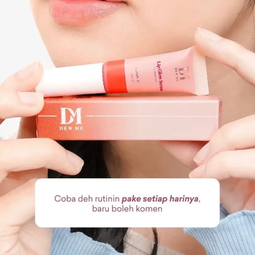 READY COD ‼️ PAKET BUNDLING DEW ME LIP SERUM x DEWME GENTLE PEELING LIP SCRUB ORIGINAL PAKET HEMAT