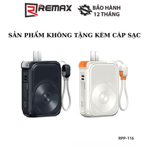 Cốc Sạc Kiêm Pin Dự Phòng REMAX RPP-116 Sạc Không Dây Magnetic 10000mAh 1 Cổng USB 1 Cổng Type C và 1 Cổng Lning Tích Hợp Cáp Type C và Lning QC3.0 PD Max 15W + 22.5W