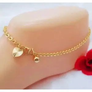 Gelang kaki titanium nuri ukir cantik wanita terlaris