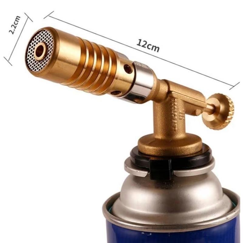 Đầu khò gas mini cầm tay 1300 độ bằng đồng nguyên khối độ bên cao chất lượng tiện lợi làm thực phẩm, nhỏ gọn bật