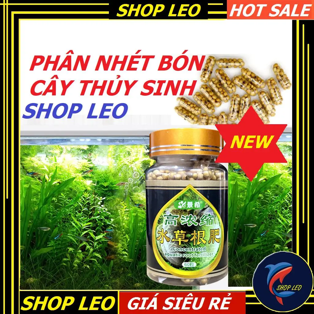Phân nhét gốc cây thủy sinh- Phân nhét đậm đặc bón cây thủy sinh - Phân thủy sinh dạng viên nang- shopleo