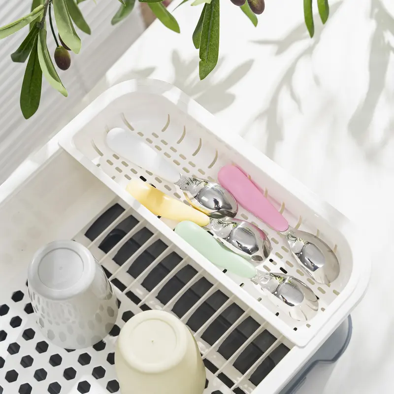 Rổ úp bát Cocobear 2in1 úp bình sữa cho bé, Khay úp bình sữa có nắp đậy an toàn Cocobear tiện lợi có giá hứng nước tiện lợi an toàn baby 6