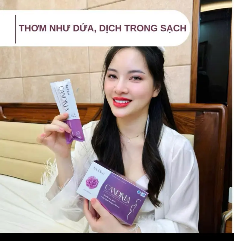 Dung Dịch Vệ Sinh Phụ Nữ CANDIMA Thehigh Dạng Gel hổ Trợ Làm Sạch Khử Mùi  Dịu Ngứa Hộp 8 Ống Women 1