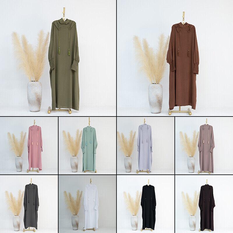 Product Introduction of Váy Hoodie Phụ Nữ Hồi Giáo, 1 Chiếc, Dài Tay Áo, Dáng Rộng Rãi, Áo Choàng Maxi, Abaya, Áo Jilbab 14