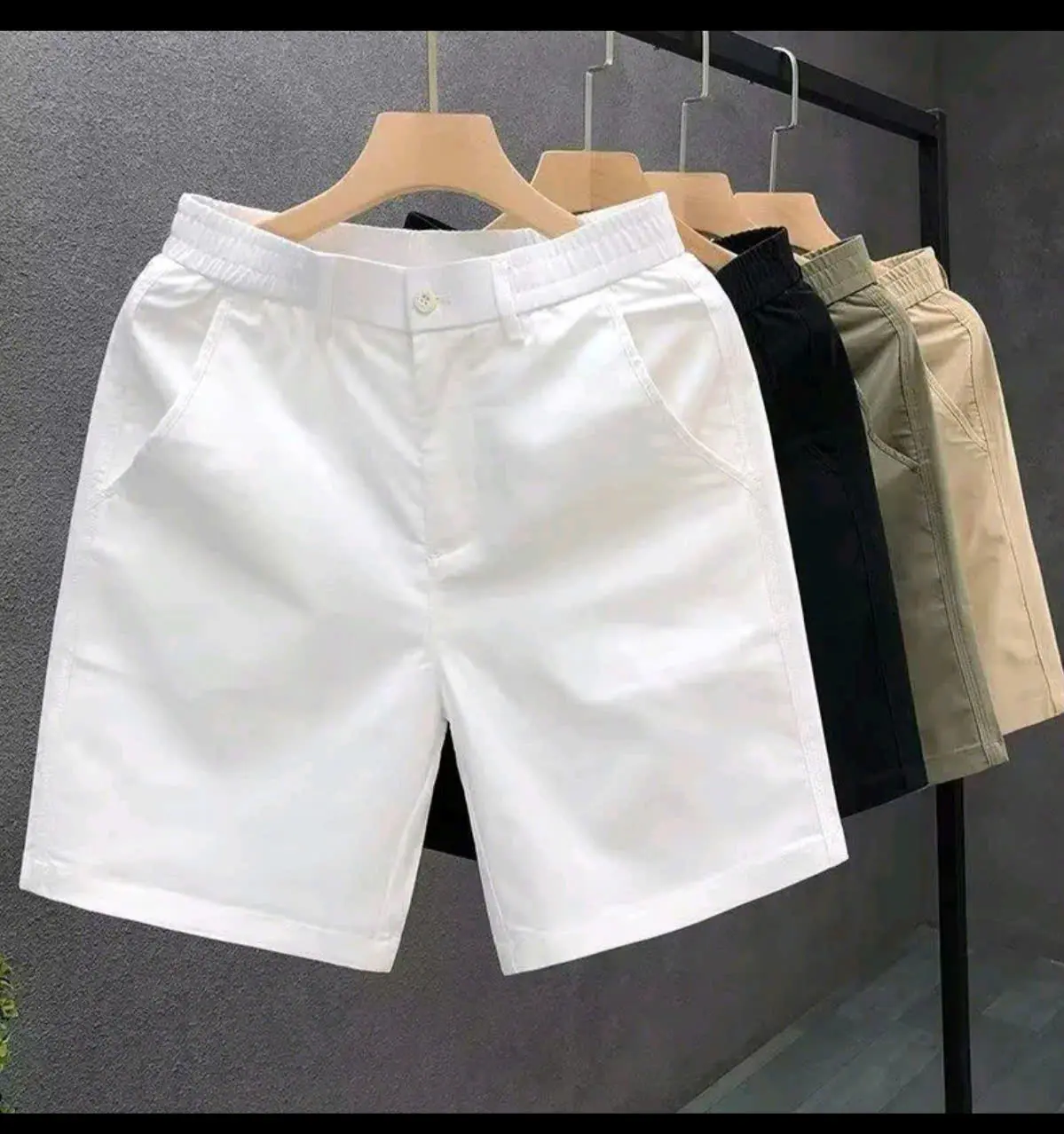 Quần short KAKI NAM GIÓ mỏng cạp chun kéo khoá khuy có đỉa có túi dáng trẻ trung năng dộng
