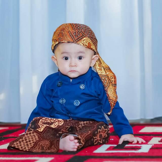 COD!!! Setelan Beskap Anak + Celana Batik / Jarik Instan Coklat + Blangkon Solo (Ukuran Bayi 0 Tahun Sampai SD) #PAKAIAN ADAT JAWA# #TEDAK SITEN# #BISA BAYAR DI TEMPAT# 7