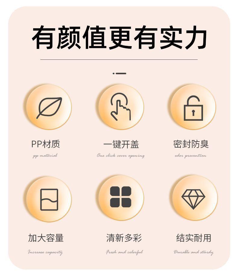 Product Introduction of Thùng Rác Coke Có Bánh Kéo, Phong Cách Người Nổi Tiếng Trên Internet, Thiết Kế Ấn Tượng, Cỡ Lớn, Có Nắp Đậy, Thích Hợp Cho Phòng Ngủ Và Phòng Tắm, T073, Bán Chạy, Lưu Trữ Trong Cửa Hàng 3