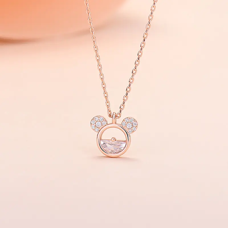 Vòng Cổ Chuột Mickey, Dễ Thương, Thời Trang Cá Tính Nữ, Mặt Dây Chuyền Zircon, Dây Chuyền Xương Đòn, Phong Cách Người Nổi Tiếng Trên Internet, Ngọt Ngào Và Tự Nhiên, Hợp Xu hướng 1
