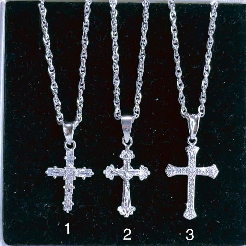 Dây chuyền cho nữ dây dài 45 cm kép xoắn mặt thánh giá 140 ts định loan thanh lịch tốt đẹp sinh nhật Women Trang Sức Chain Jewelry Móc Khoá Ví Titan