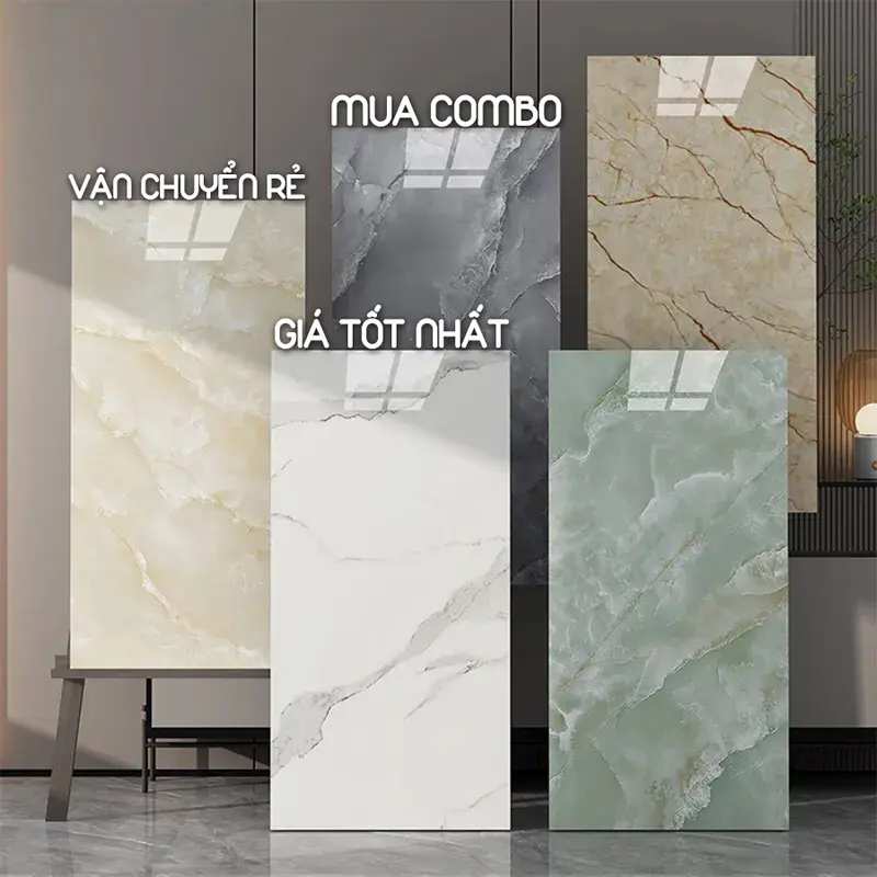 [COMBO 50 MIẾNG] PVC Giả Đá kích thước 30x60cm Giá Tốt Trên Sàn 0