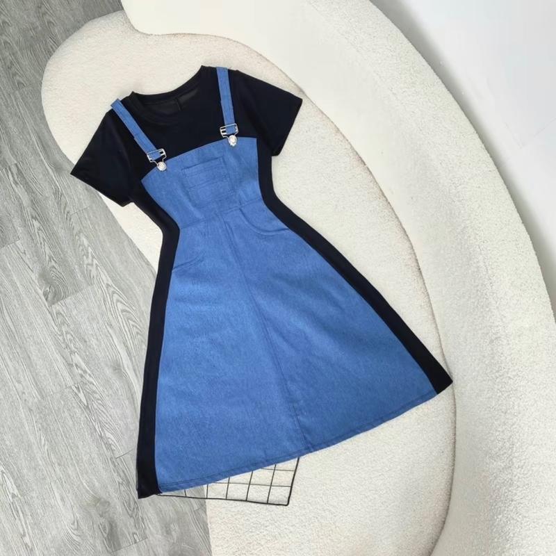 Đầm yếm jean Đậu bigsize ngắn và dài phối màu xinh xắn cho nữ 50-95kg-G676 G677