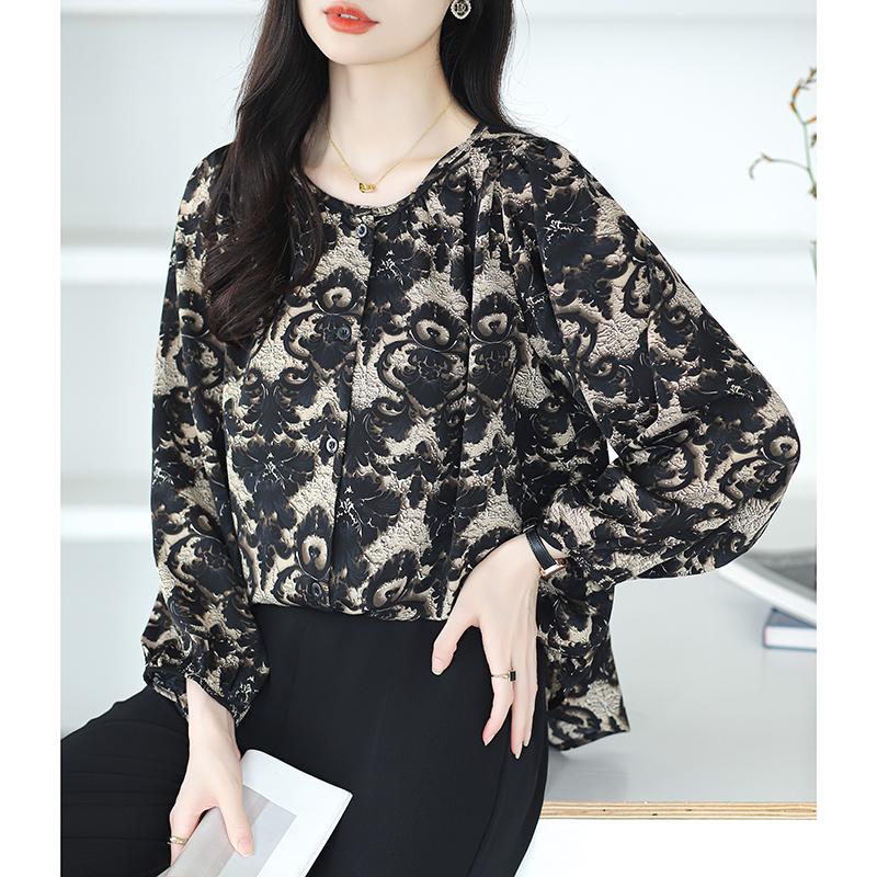 Áo Cánh Hoa, Hàng Mới Về, Cổ Tròn, Tay Phồng Áo, Dành Cho Nữ, Phong Cách Hàn Quốc, Thường Ngày, Dài Tay, Áo Voan Top Women 4