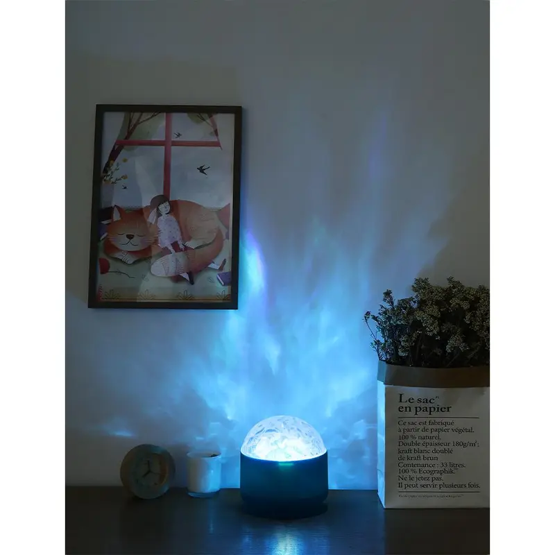 Đèn Bàn, Thiết Kế Kèn Xoay, Ánh Sáng Xung Quanh, Ánh Sáng Họa Tiết Nước, Thích Hợp Cho Phòng Ngủ Và Đầu Giường, Ánh Sáng Lãng Mạn, Ánh Sáng Ban Đêm Động, Ánh Sáng Mô Hình Ngọn Lửa 7