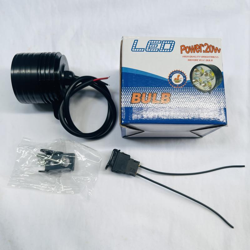 Đèn trợ sáng L4 ngắn 20W 1 chế độ sáng gắn Xe Máy Xe Điện + TẶNG CÔNG TẮC