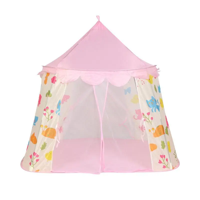 Cartoon Pattern Pop Up Tent, Foldable Princess Play Tent, Indoor Playhouse for Girls, Outdoor Camping Tent, Birthday Gift for Kids 6