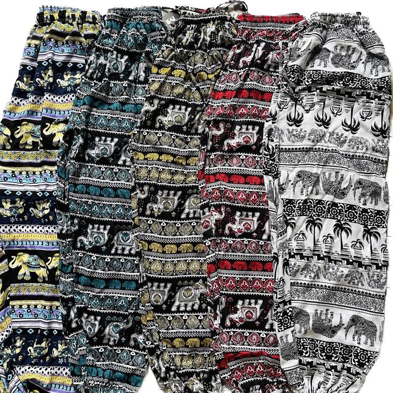 Quần dài thổ cẩm voi nam nữ ( ống bo chân) bigsize 85kg