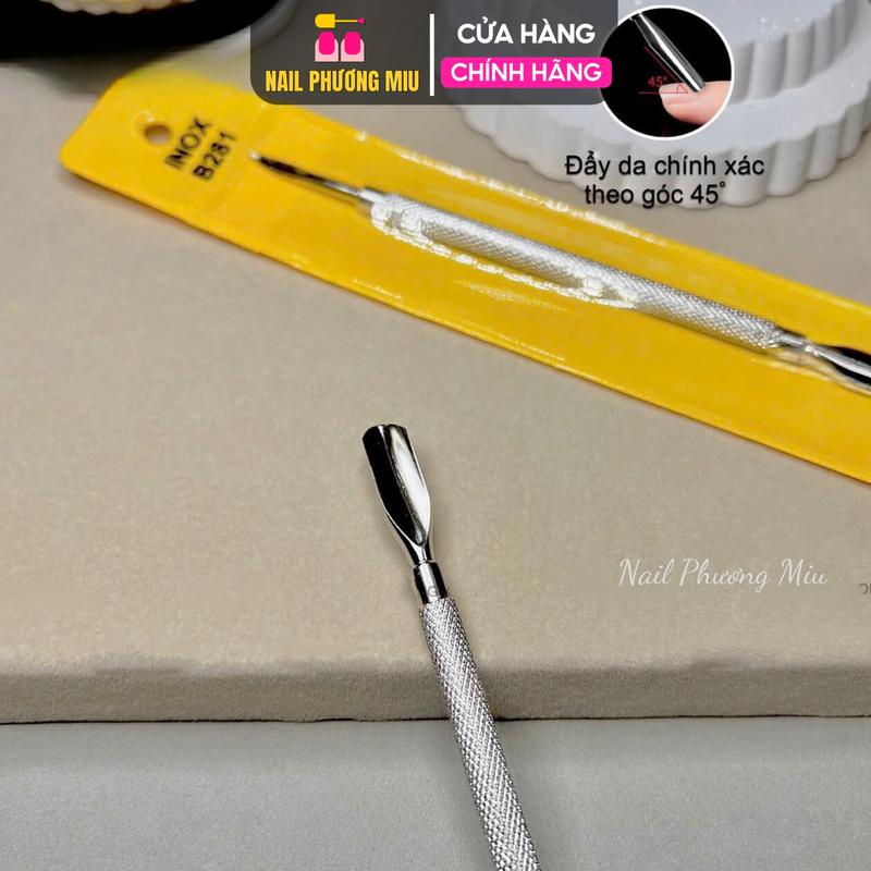 Cây Đẩy Da, Sủi Da, Lấy Khóe Móng Xịn Cỡ Lớn, Cạo Sơn Gel B281 Inox Không Gỉ Làm Nail Chuyên Nghiệp Nail Phương Miu Nữ Women