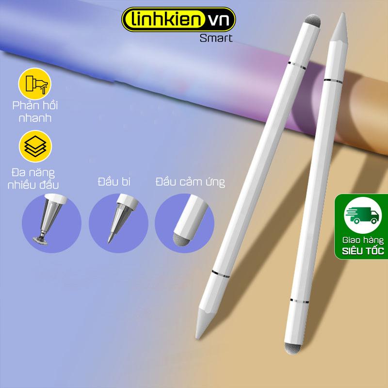 Bút cảm ứng cho điện thoại 2 đầu , 3 đầu cảm ứng điện dung siêu nhạy tốc độ phản hồi nhanh không sạc chống tỳ tay