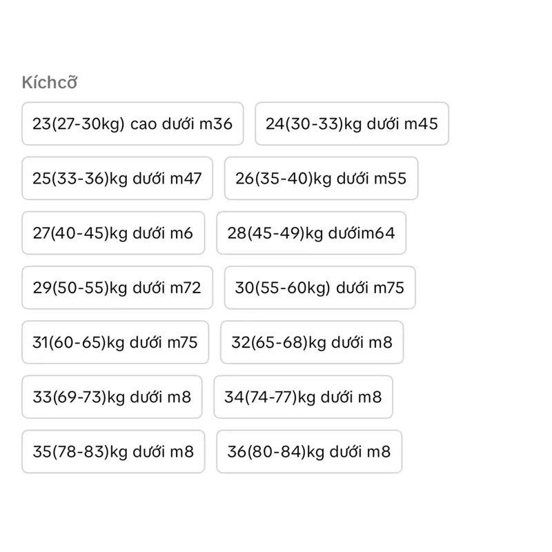 [size23- size 36] Quần Âu 4 Vạch Size từ 28kg Đến 87kg Chất Liệu Tăm lỳ dày dặn 7