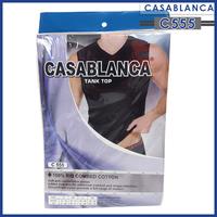Gambar Kaos Tank Top Pria V Neck Polos Casablanca C555 Katun Distro Rib Combed Cotton dari CasablancaWear Kota Administrasi Jakarta Barat 4 Tokopedia