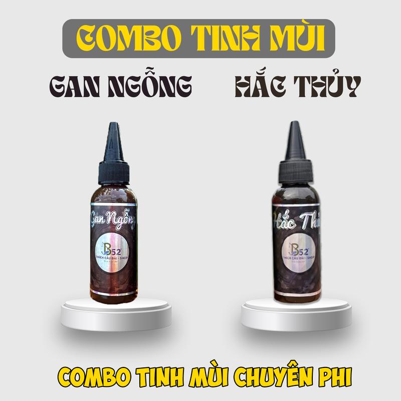  Combo 2 chai Câu Cá Tinh Mùi Chuyên Rô Phi - Hương Liệu Hắc Thủy Và Gan Ngỗng 