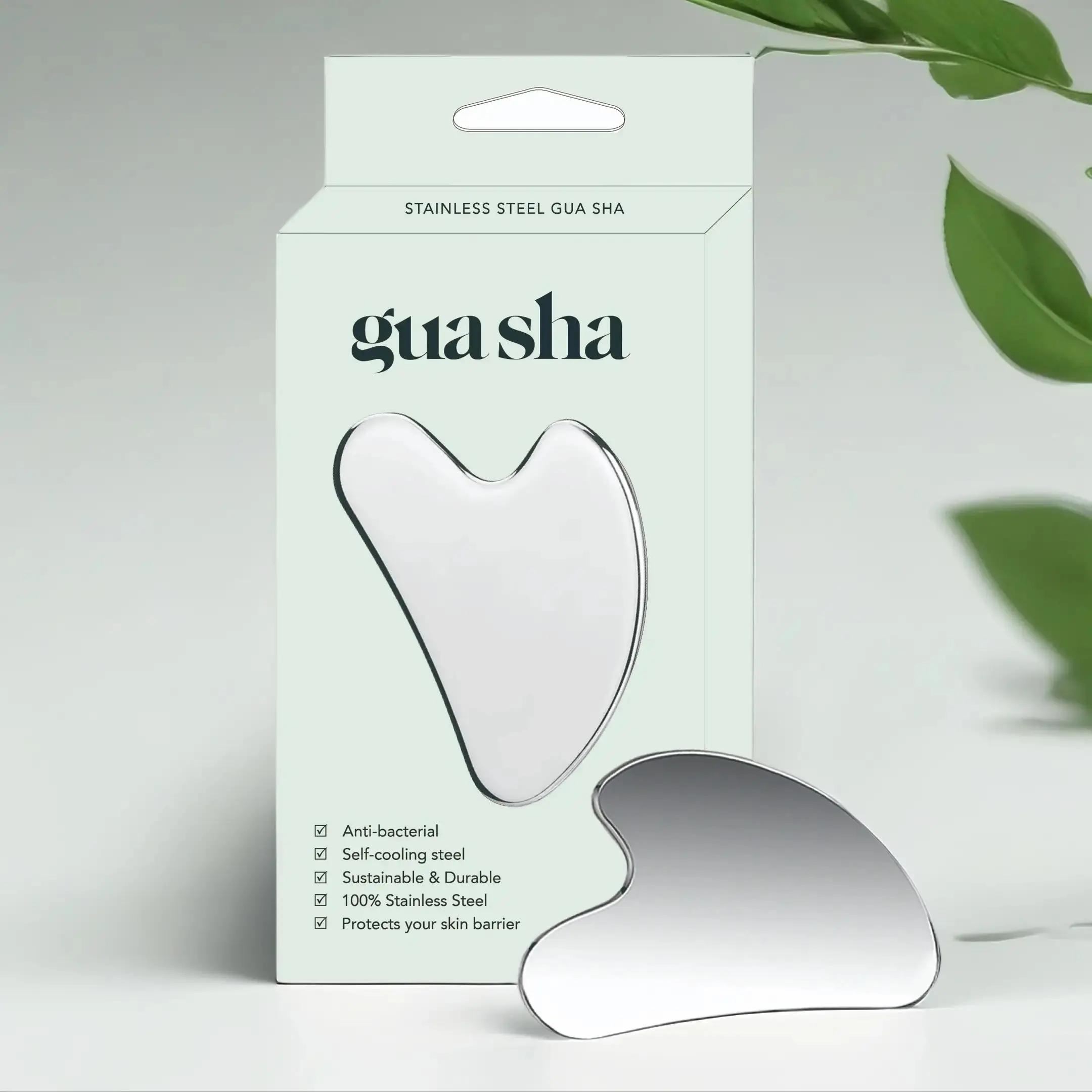 Premium Stainless Steel Gua Sha Facial Tool - Durable Metal Massage Board for Face and Body for Mother's Day Gift, Includes Exquisite Gift Box