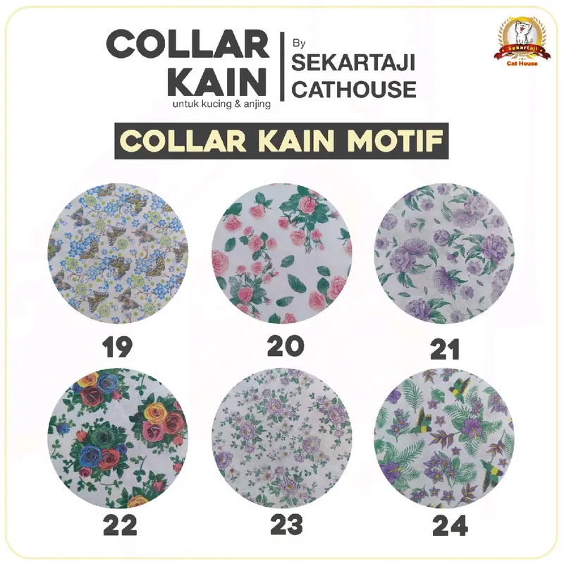 Paket 10pcs collar kain size L 4