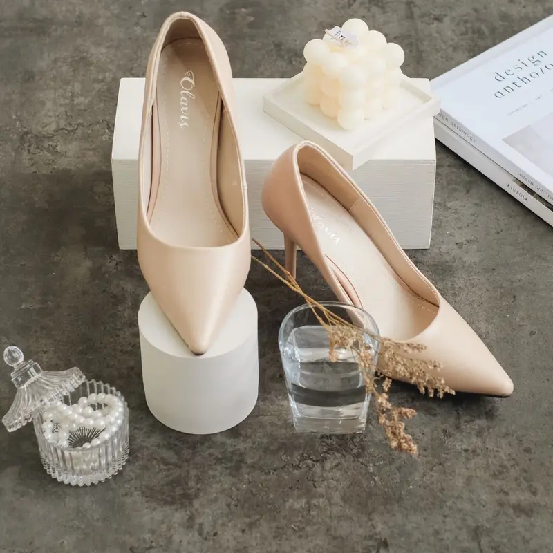 Olavis Paula doff matte high heels sepatu wanita tumit tinggi 9cm import Shoes 1