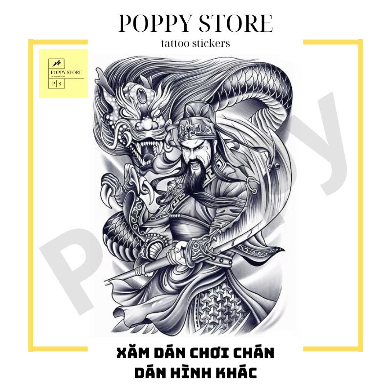 Hình xăm dán full lưng, hình xăm dán [ Tặng 1 hình xăm nhỏ ] Lưu Ý : Màu xanh với đen dán lên da đều giống màu nhau không khách màu đâu anh em nhé.