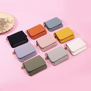 Selempang Wallets  Dompet Pendek, Gaya Vintaj, Warna Pepejal, Dompet Syiling Bifold Mudah Alih, Pemegang Kad Kredit Wanita