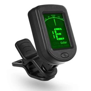 Afinador de guitarra, Afinador de guitarra con clip, Afinador electrónico para guitarra, bajo, ukelele, violín y mandolina, Accesorios musicales adecuados para muchos instrumentos musicales