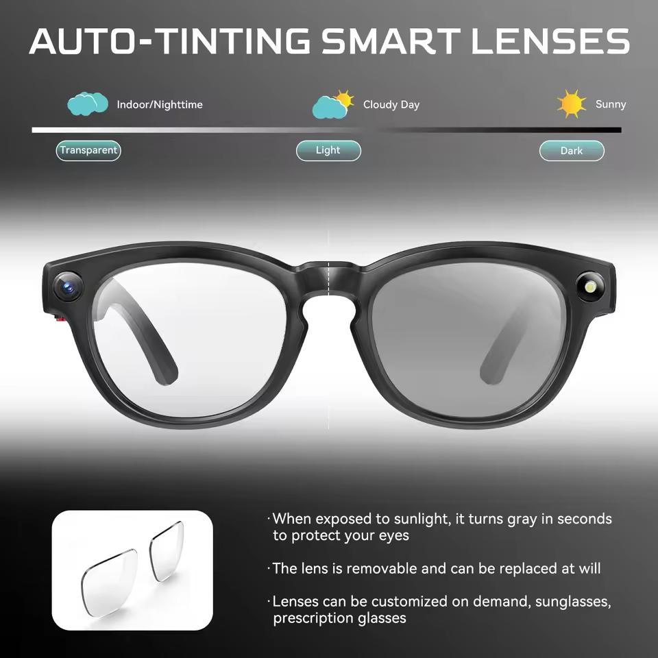 2026New 8K HD AI Smart Glasses 800MP Camera Bluetooth Call 290Mah ChatGPT Video Recording Voice Assistant Control Sunglasses Men - Image 3