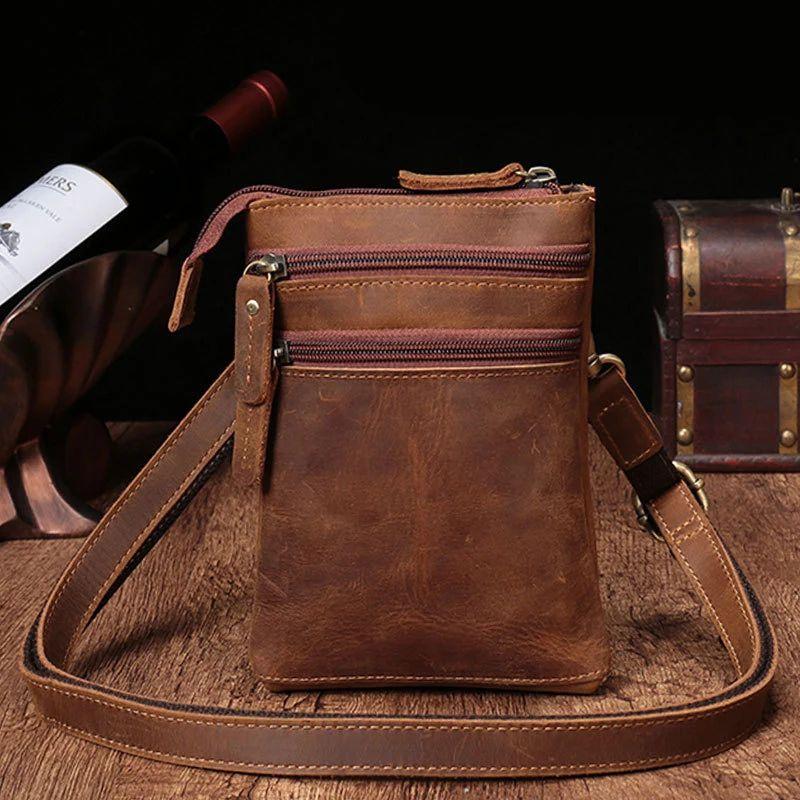 (BIG SALE) Tas Pria Selempang Kulit Sapi asli Model Simple Elegan 3