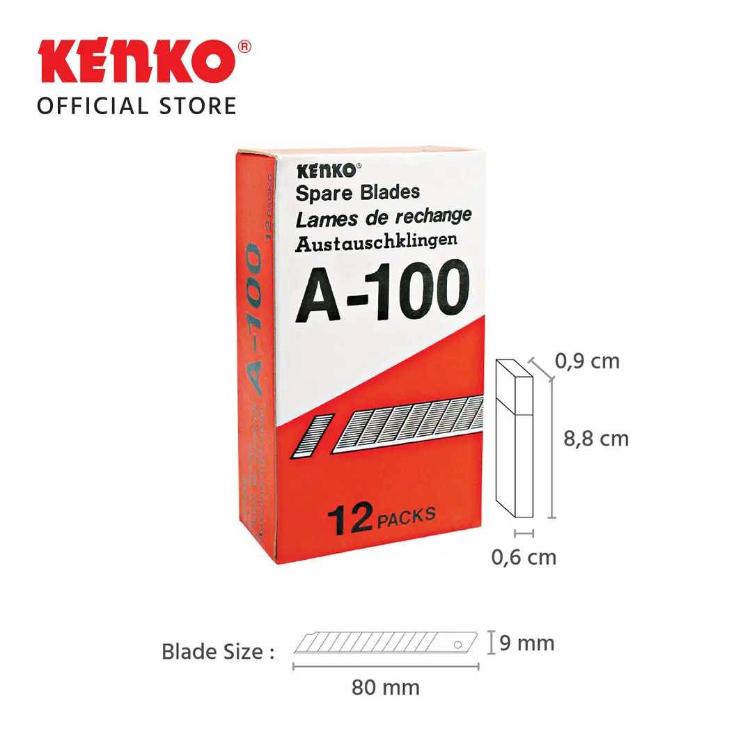 Kenko Refill Cutter Kecil A-100 (9mm x 80mm)