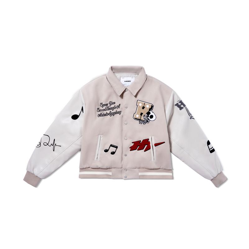 HADES OBSTREPEROUS VARSITY JACKET DA PHỐI - HADES BRAND CHÍNH HÃNG UNISEX ÁO KHOÁC TAY DÀI