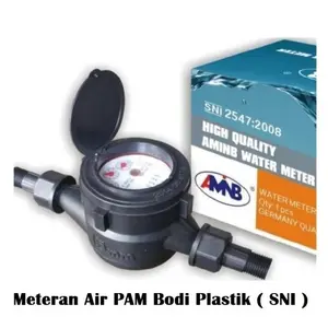 PROMO Meteran Air Plastik SNI / Meteran Air PAM Body PVC SNI MERK AMNB 1/2 Inch MURAH