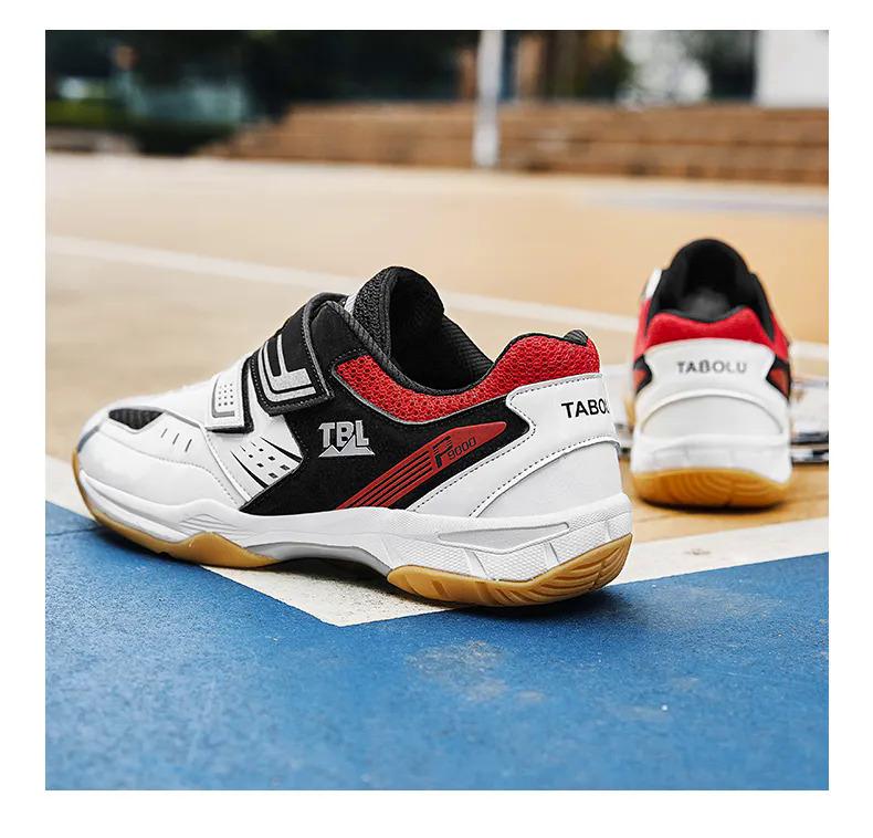 Product Introduction of New Breathable Badminton Shoes Men Comfortable Badminton Wears Velcro Tennis Sneakers Light Volleyball Shoes Size 36-45 42