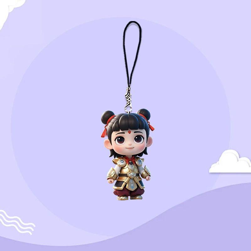 Product Introduction of Nezha 2 เด็กปีศาจ Naobing CP โซ่โทรศัพท์จี้,การ์ตูนอะนิเมะมูลค่าสูงNezha Ao Bingตกแต่งกระเป๋าเป้สะพายหลัง,30วันขายร้อน,2246ชิ้น 5