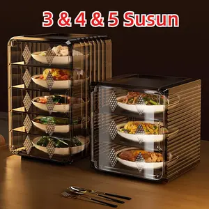 【COD】Lemari Penyimpanan Makanan Multifungsi, Penutup Makanan Anti Lalat, Penutup Sayur Tahan Debu, Penutup Makanan Multi-lapis, Lemari Penyimpanan