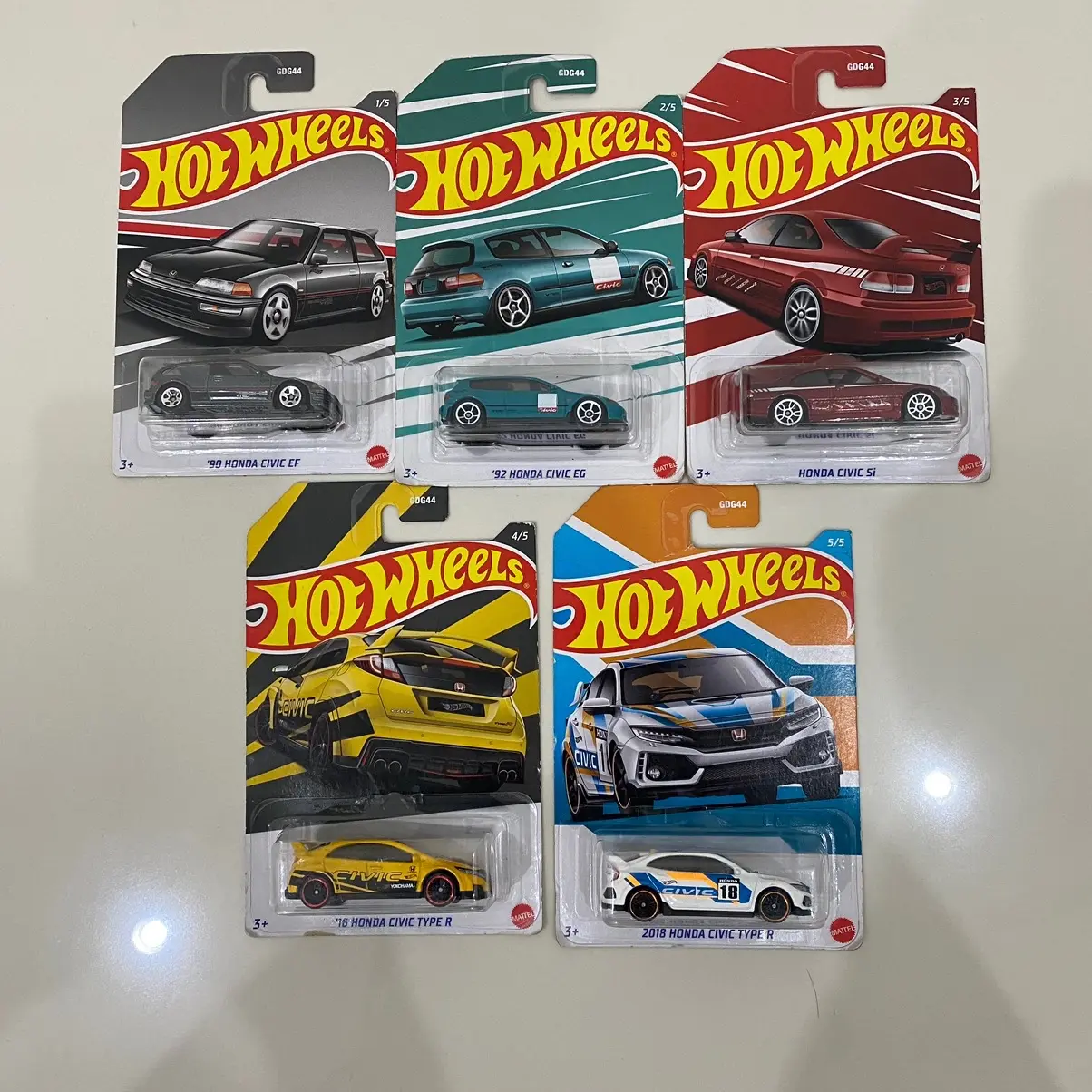 Hot Wheels Honda Civic Anniversary (Civic EF, EG,Type R)