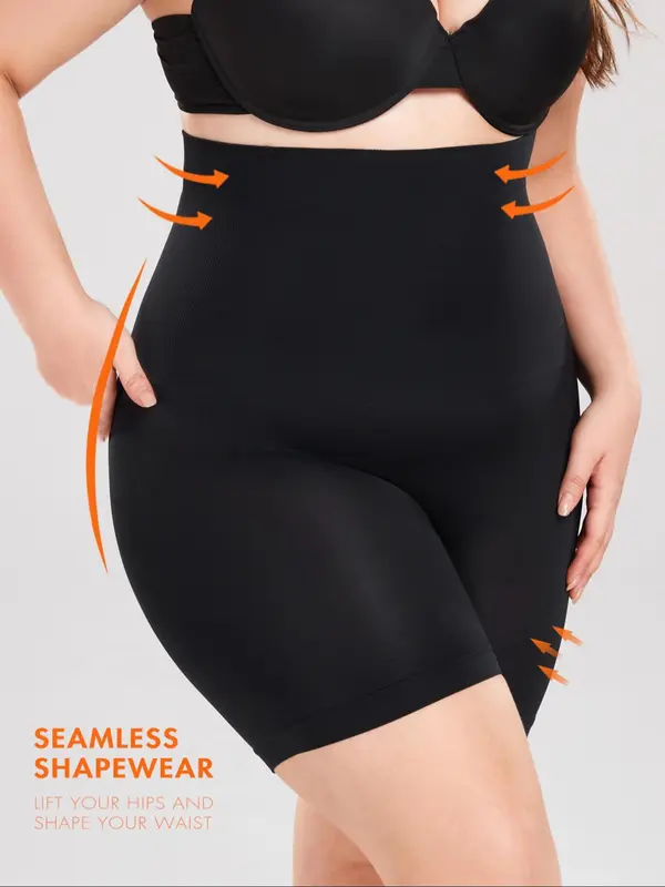 【Plus Size】 High Waist Shapewear Shorts, Seamless Slimming Shaper Underwear for Women, Tummy Control Butt Lifting Shapewear Bottoms for Daily Wear 2