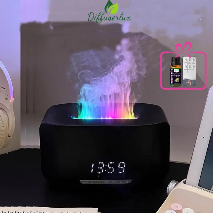 Máy xông tinh dầu Ngọn Lửa Loa Bluetooth Nháy Đèn Theo Nhạc mẫu mới nhất - Diffuserlux 0